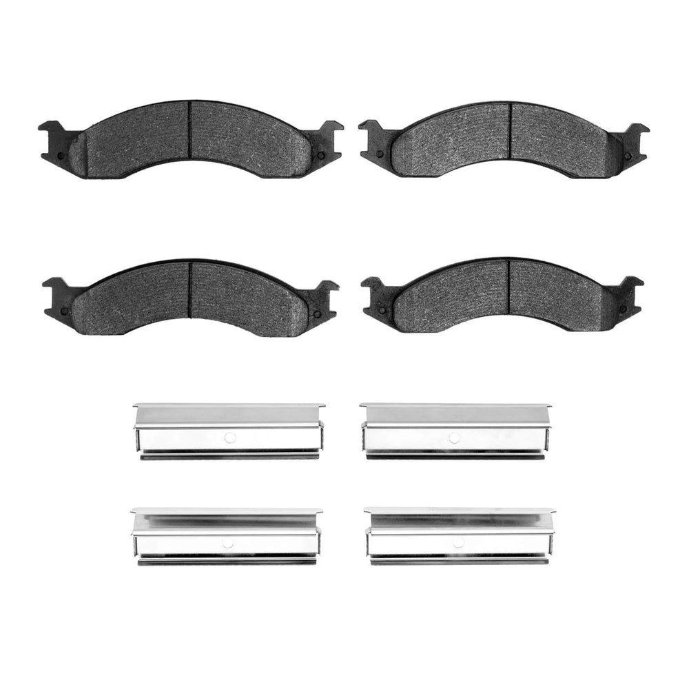 R1 92-94 Ford E-350 Econoline Club Wagon Front Semi Met Pads & Hardware Kit