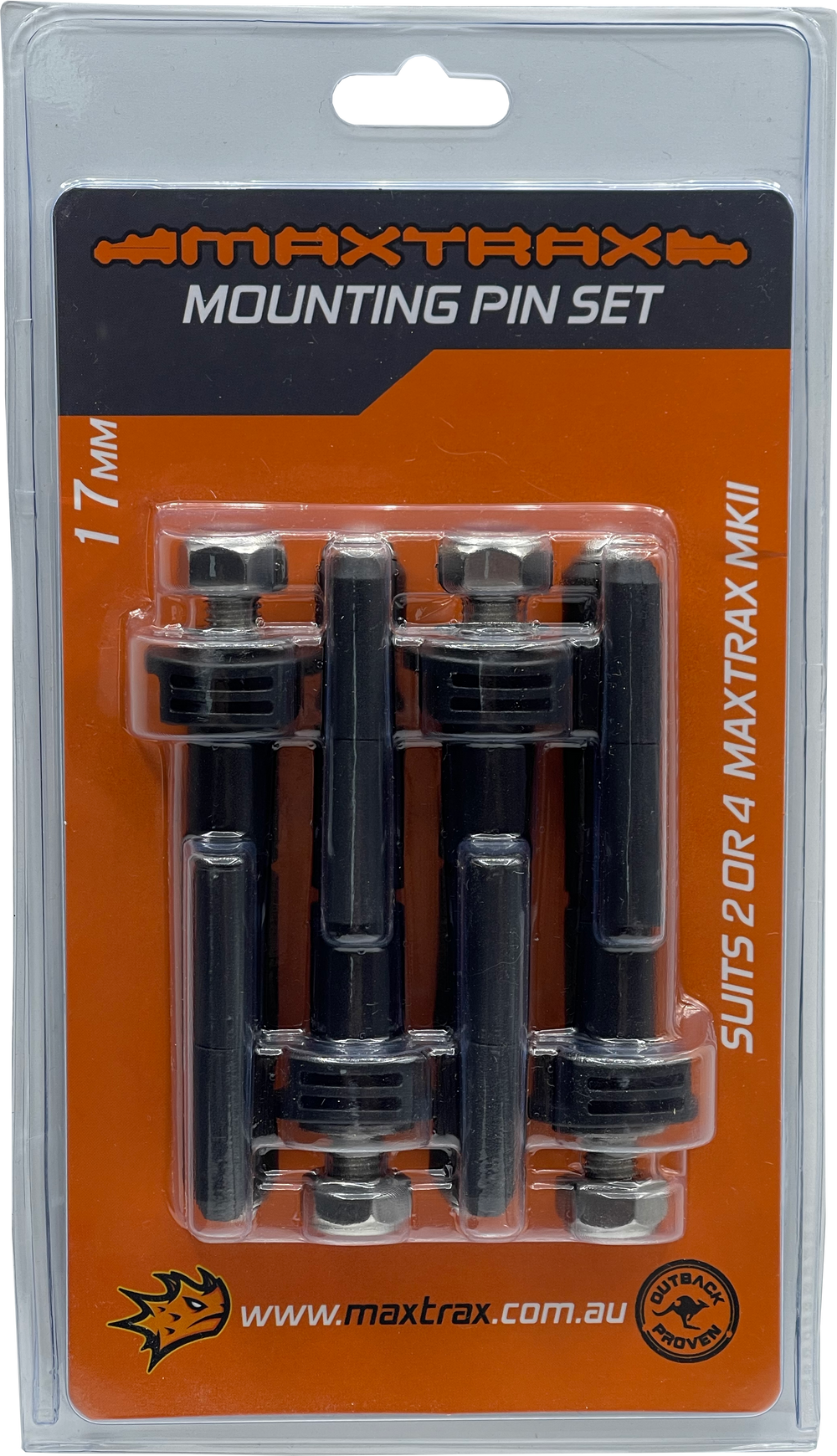 MAXTRAX Mounting Pin Set - MKII 17mm