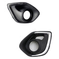 LH FRONT BUMPER INSERT FOG LAMP BEZEL; CHROME MITSUBISHI OUTLANDER SPORT/RVR 1315