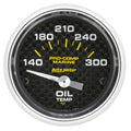 Autometer Marine White Ultra-Lite 2-1/16in Electric Oil Temperature Gauge 140-300 Deg F