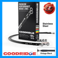 Goodridge 19in Universal Brake Line Assembly w/Black Zinc Fittings & Black Hose