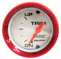 Autometer Marine Silver Ultra-Lite 2-1/16in 0 Down 90 Up Electric Trim Level Gauge