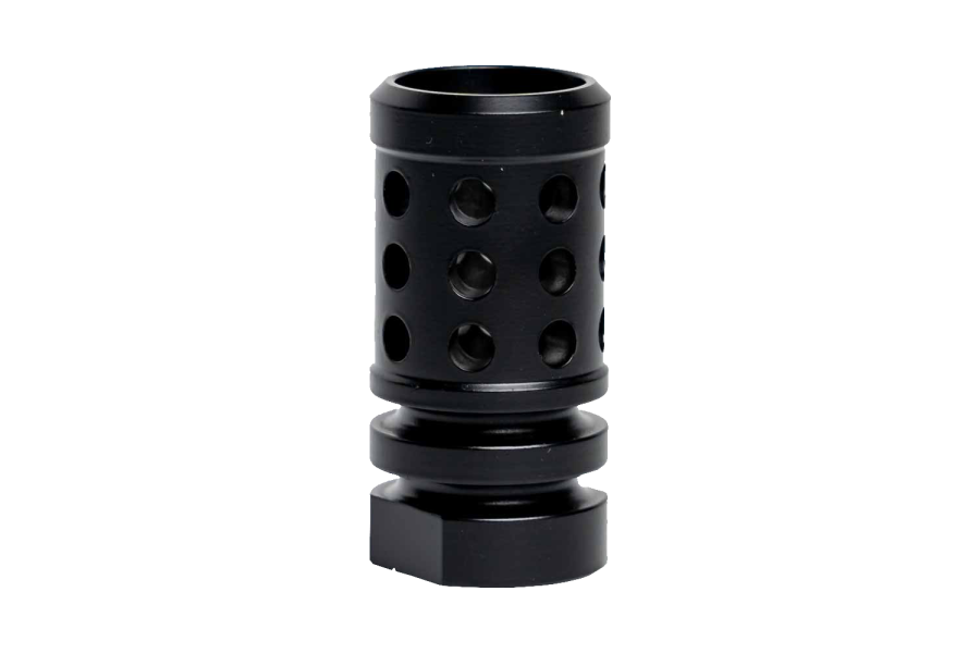 ~(1 lbs. 4X3X1)~ Interchangable AR-15 Style Perforated Hole Design Rifle Barrel Antenna Tip Flash Hider - This interchangable flash hider barrel tip fits RECON AR-15 Style Antennas - OLIVE DRAB / ARMY GREEN