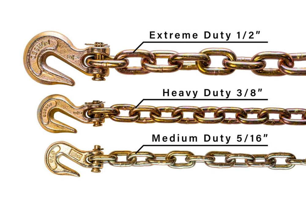 BULLETPROOF MEDIUM DUTY 5/16IN X 20FT TRANSPORT CHAINGOLD CHROMATE