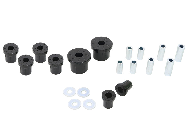 Control arm - front bushing 8 Bushings 8 Tubes 4 Washers Install Guide Grease