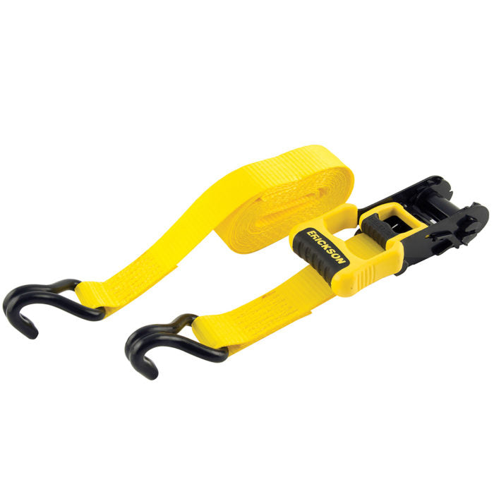 4PK 1.25IN X 16FT 2500LB RATCHET STRAPS W/BLK VINYL J HKS & YELLOW/BLK SOFT GRIP RATCHET HANDLES