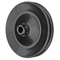 6784 GM STEEL POWER STEERING PULLEY SINGLE VGROOVE 53/4IN DIA 5/8IN SHAFT W/ KEYWAY BLACK