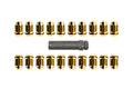 12MM X 1.50 GOLD5 LUG KIT SMALL DIAMETER (LUGS & KEY)