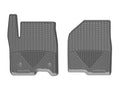 WeatherTech 2019+ Chevrolet Silverado 1500 Crew Cab Front Rubber Mats - Grey