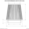 HPS Universal Air Filter (Oiled) - HPS-4302-RED