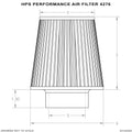 HPS Universal Air Filter (Oiled) - HPS-4276-RED