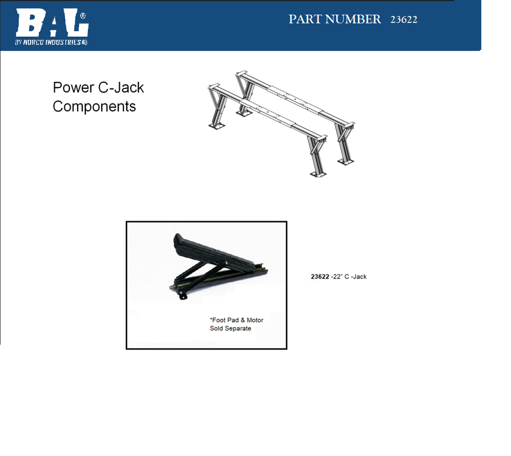 C JACK REPLACEMENT 22 IN MANUAL