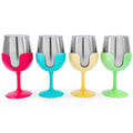 LIBATC WINE TUMBLER 4PACK 8OZ. (GREEN/YELLOW/BLUE/PINK)