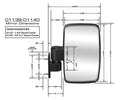 UNIVERSAL ROUND CLAMP SIDE VIEW BAR MOUNT