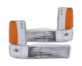 ANZO 1991-1996 Dodge Dakota Euro Parking Lights Chrome w/ Amber Reflector