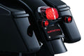 Kuryakyn Deep Dish Bezels Red Lens Gloss Black