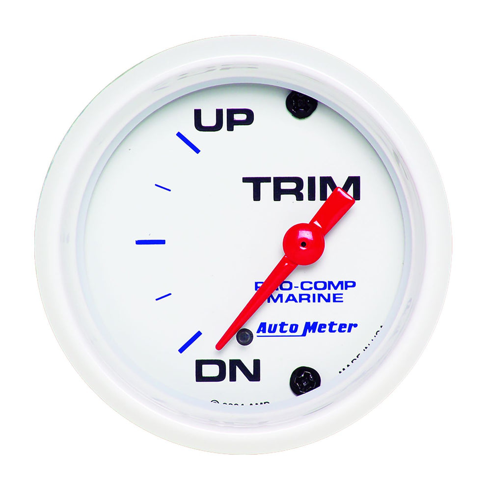 GAUGE TRIM LEVEL 2 1/16IN 0DOWN90UP ELECTRIC MARINE WHITE