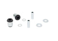 Control arm - lower inner bushing 2 Shell Bushings 2 Tubes 4 Washers Install Guide Grease