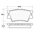 Posi-Quiet 07-08 Lexus ES350 / 08 Toyota Avalon/07-08 Camry/09 Matrix Extended Wear Rear Brake Pads