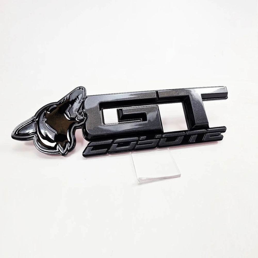 UPR Race Red with Black Howling Coyote GT Decklid Emblem (fits 24-26 Mustang 15-23 Mustang) VA 2-296-717 AMP-85114-003