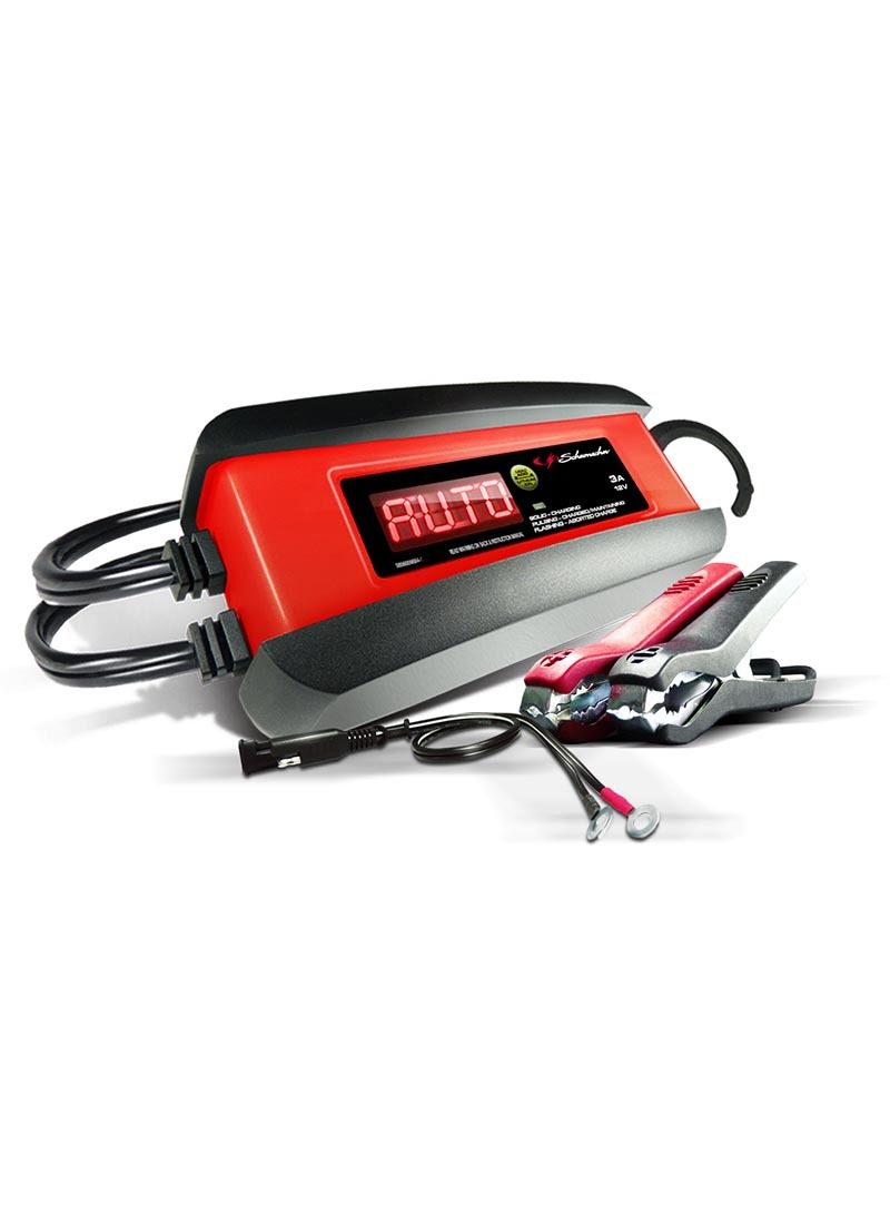 The Schumacher Electric 3 Amp 6/12 Volt Battery Maintainer is great for charging 12 Volt small batteries and keeping lead-acid batteries charged. This unit has a digital scrolling display that gives you step-by-step instructions on how to charge the batt