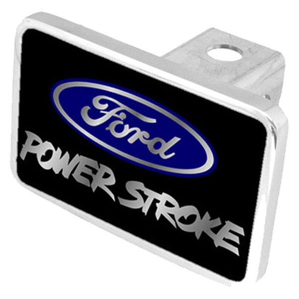 FORD POWERSTROKE LOGO AND WORD ON XL HITCHPLUG