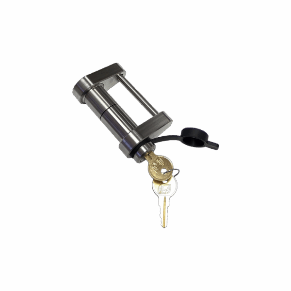 TRAILER LATCH LOCK FOR GENY HITCH EXECUTIVE & SPARTAN SNAPLATCHES STAINLESS STEEL