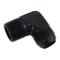 Fragola -16AN x 1 NPT 90 Degree Adapter - Black