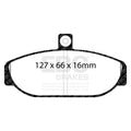 EBC 85-93 Volvo 740 2.1 (Girling) Ultimax2 Front Brake Pads