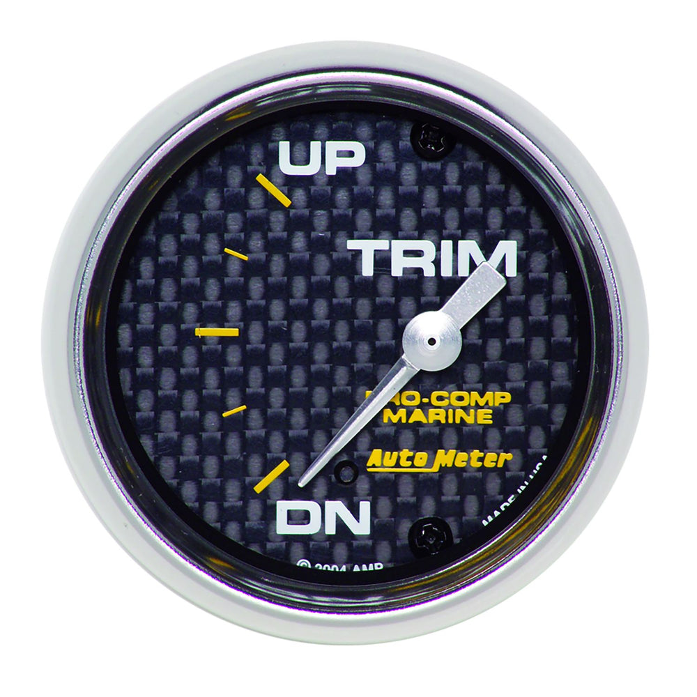 ~(0.5 lbs. 4X4X4)~ GAUGE TRIM LEVEL 2 1/16 IN 0 DOWN-90 UP ELECTRIC MARINE CARBON FIBER
