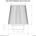 HPS Universal Air Filter (Oiled) - HPS-4274-RED