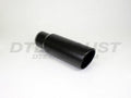 BLACK POWDER COATED 6IN ROLLED SLANT 15IN BLK EXHAUST TIP 4.00IN ID / 6.00IN OD