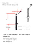 TONGUE JACK 5000 LB. TOP WIND (BULK)