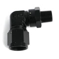Fragola -10AN Female Swivel To 3/8 NPT - 90 Degree - Black