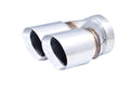 TWIN 3.5IN ROUND ANGLE CUT DUAL WALL 2.5IN INLET NO APPLICATION
