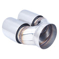 TWIN 3.5IN ROUND ANGLE CUT DUAL WALL 2.5IN INLET NO APPLICATION