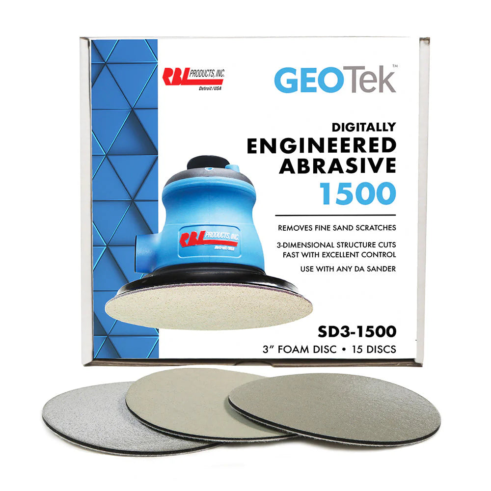 3IN FOAM SANDING DISC W/ DIGITALLY PHOTOGRAPHED ABRASIVE 1500 GRIT