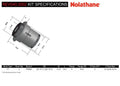 Control arm - upper inner rear bushing 2 Shell Bushings 2 Tubes Grease