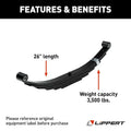 6LEAF DOUBLE EYE SPRING 3500LB 26IN 24.875IN 1.75IN 7298
