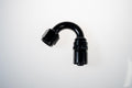 16 AN 150 DEGREE CRIMP STYLE HOSE END W/ BLACK COLLAR BLACK