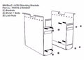 BAK Qty 2 LH/RH BAKBox2 Large Mounting Brackets - Qty 8 Nuts / 8 Screws