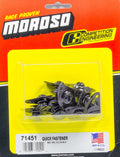 Moroso Quick Fastener - Self Ejecting - 5/16in x .450in - Aluminum - Black - 10 Pack