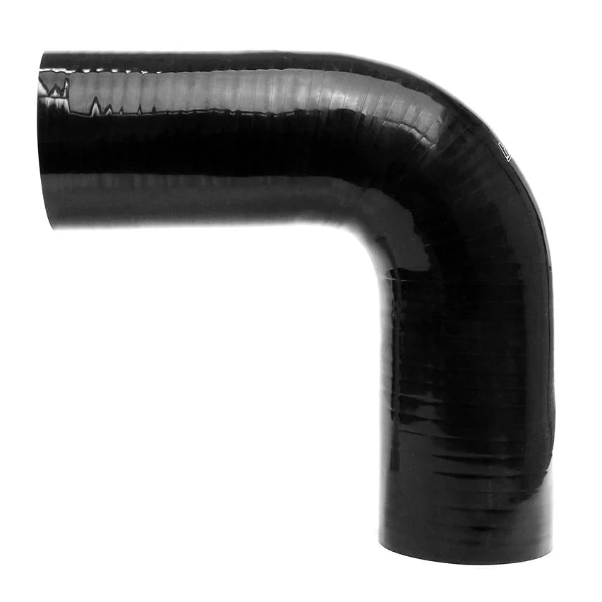 HPS Performance 2.5 ID High Temp 4-ply Reinforced Silicone 90 Degree Elbow Coupler Hose Black (63mm ID)