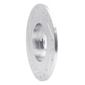 R1 90-03 Ford Escort Rear Right Drilled & Slotted Silver Brake Rotor