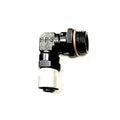 Fragola -6AN x 90 Degree Sport Crimp Hose End x 3/8 NPT