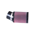 K&N Filter Universal Rubber Round Straight Filter 20 Deg Angled 2-7/16in Flange 3-3/4in OD 5in H