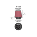 K&N Filter Universal Rubber Filter 3 1/2 inch Flange 4 5/8 inch Base 3 1/2 inch Top 3 inch Height