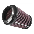 K&N Universal Rubber Filter 3in Flg 4-1/2inch OD B / 2-1/4inch H - Black Top
