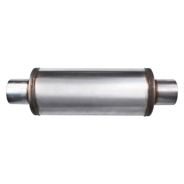 6.00INX14.00IN ROUND CENTER/CENTER FLOW II SS MUFFLER 3.00IN ID / 3.00IN OD