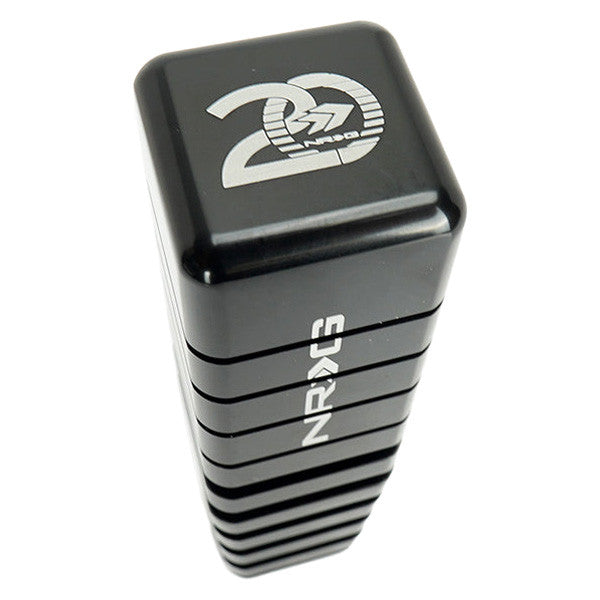NRG Shift Knob - 20 Year Anniversary Weighted Square Heat Sink Short - Black